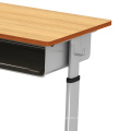 Ergonomic single student height adjustable desk and chair school furniture price list with epoxy powder coated leg